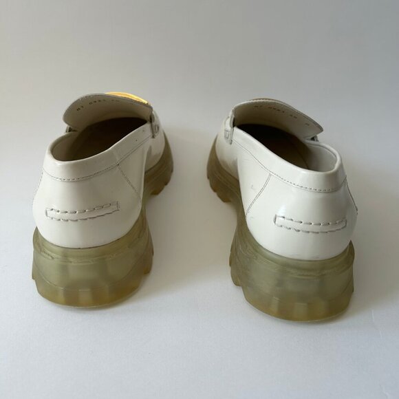 CHRISTIAN DIOR WHITE LEATHER LOAFERS - Picture 8 of 13